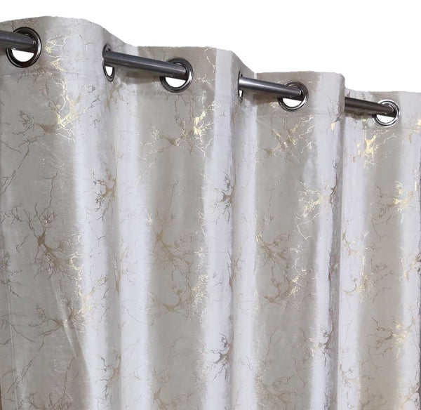 2 Panel Texture Velvet Curtain  With Stainless Steel Ring