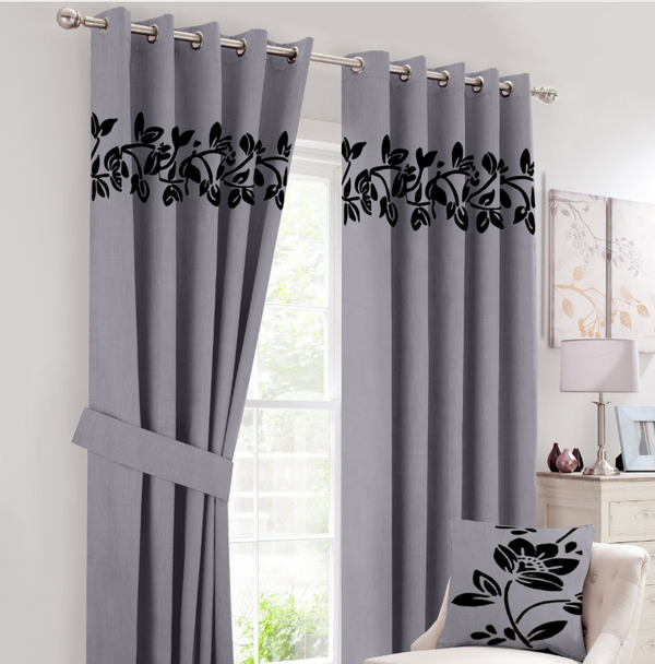 Velvet Curtains with belts and Cushion cover