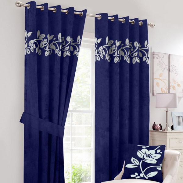 Velvet Curtains with   2 cushion cover and 2 Tie Belts