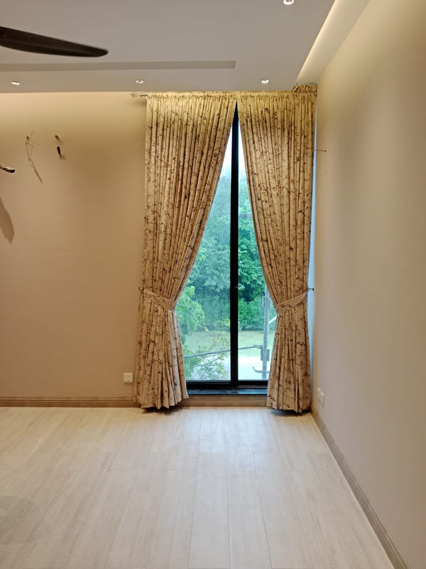 2 Panel Texture Velvet Curtains  2 Tie Belts