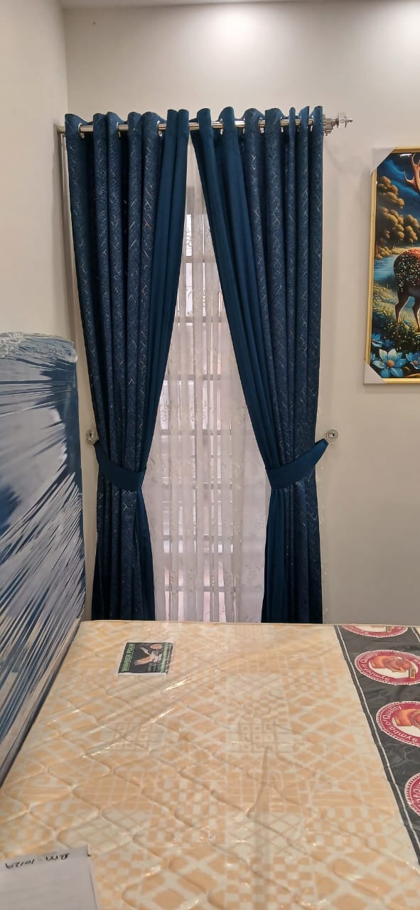 4 Panel Curtain 2  Panel Shafoon Curtain  2 Tie Belt